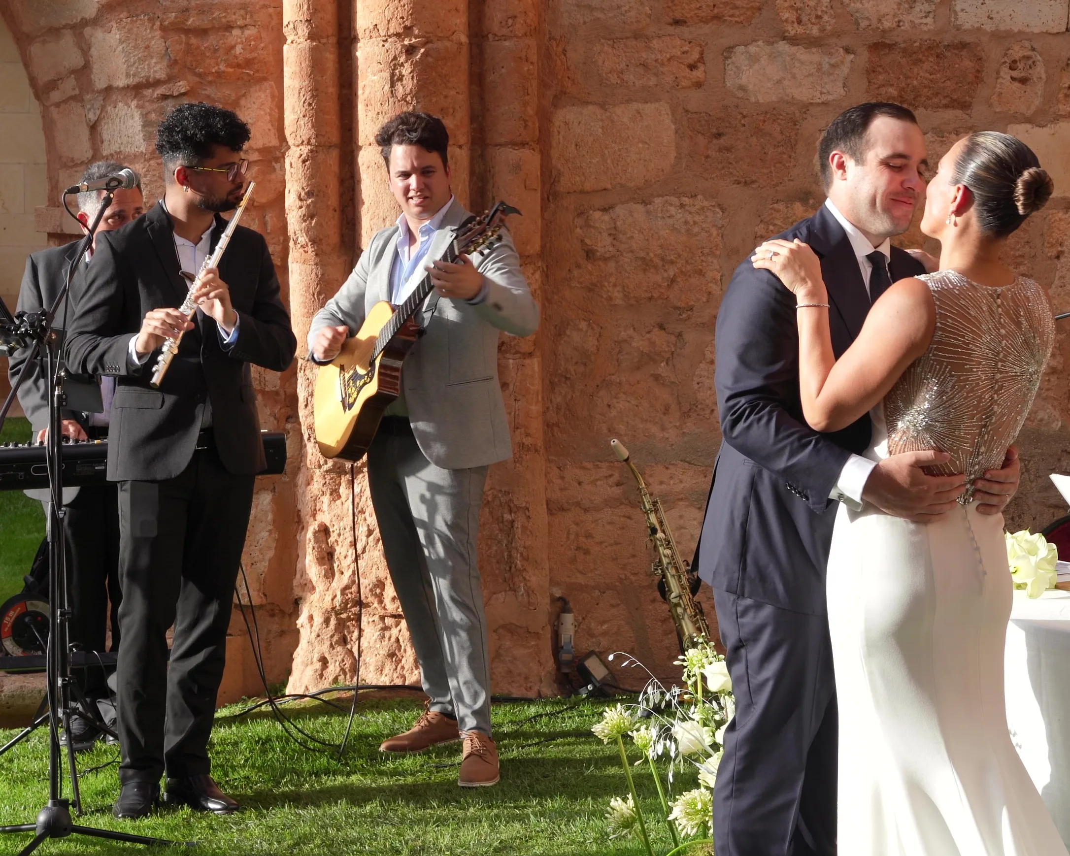 Música en directo durante una ceremonia de boda